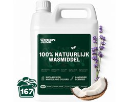 The Green Junk - 100% Natuurlijk Wasmiddel 5L Navulling - Zonder Synthetisch Parfum - Wasmiddel Sensitive - Vloeibaar Baby Wasmiddel - 167 Wasbeurten