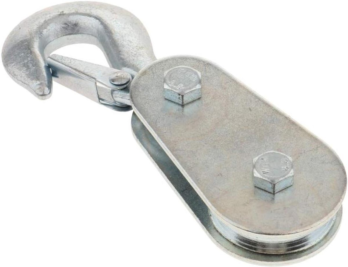 Draaibare Hefhaak - Katrolhaak Takelhaak - Zware Lasten Hefen - Veiligheidsslot Ontwerp - 2 Ton Capaciteit - Zilver