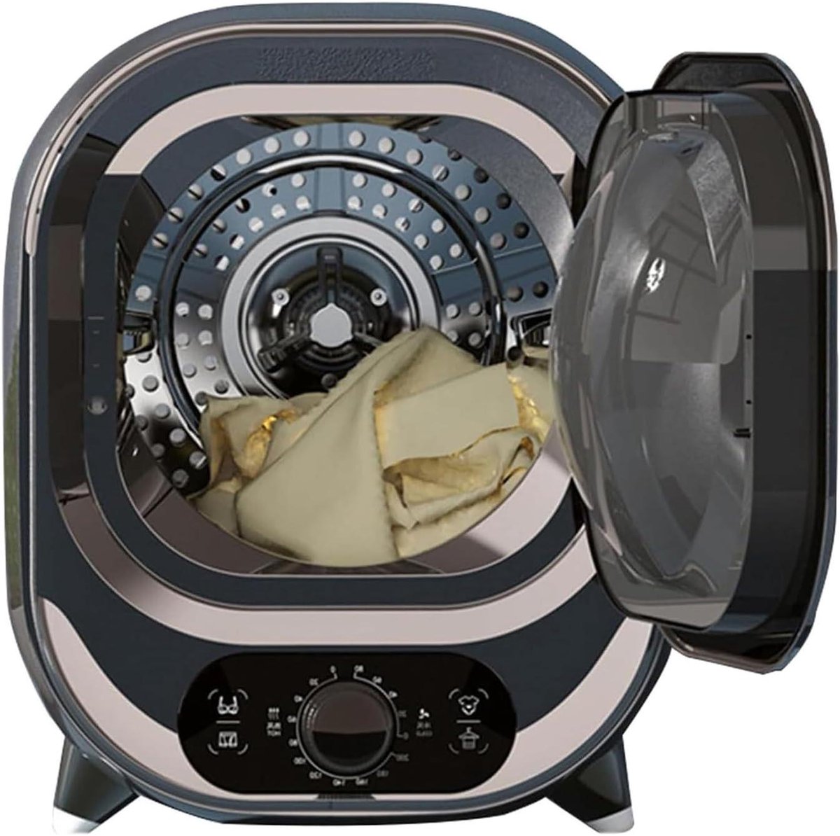 Draagbare Condensdroger Compacte Wasmachine Snel Kleding Drogen Dubbellaagse Kuip 08 Kg Capaciteit Wit