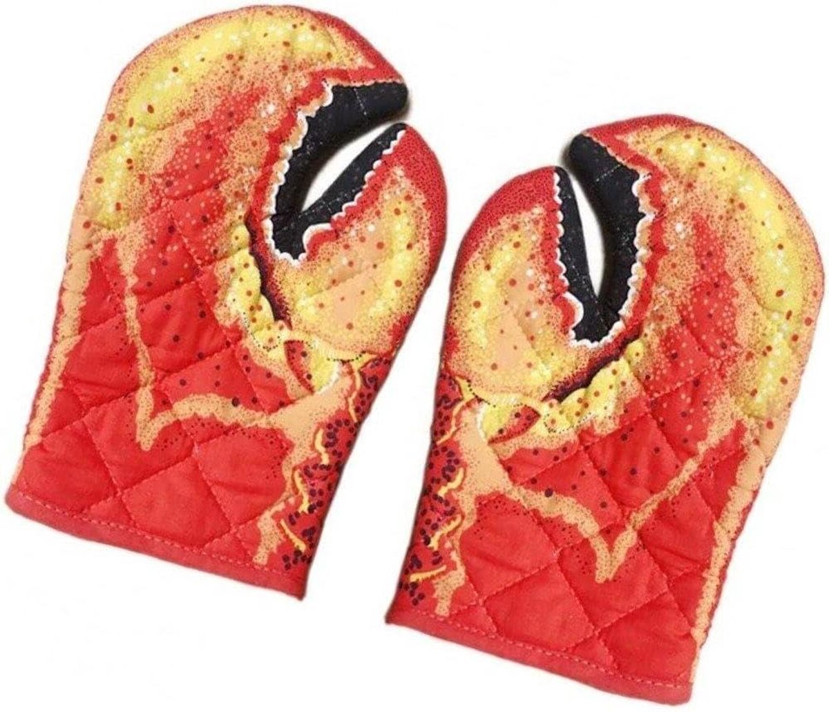 Ovenhandschoenen - Hittebestendige handschoenen - Keuken koken - Krabbenvorm ontwerp - 16 x 25 cm - Zie afbeelding