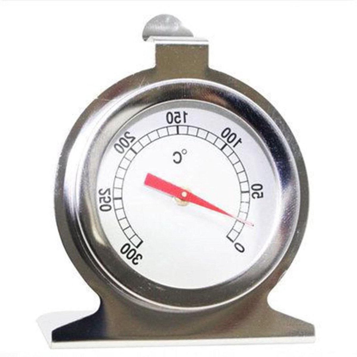 Oventhermometer Roestvrijstaal - Keuken Temperatuurmeter - Nauwkeurig Koken - Hittebestendige Wijzerplaat - 6.2x3.5cm - Zilver