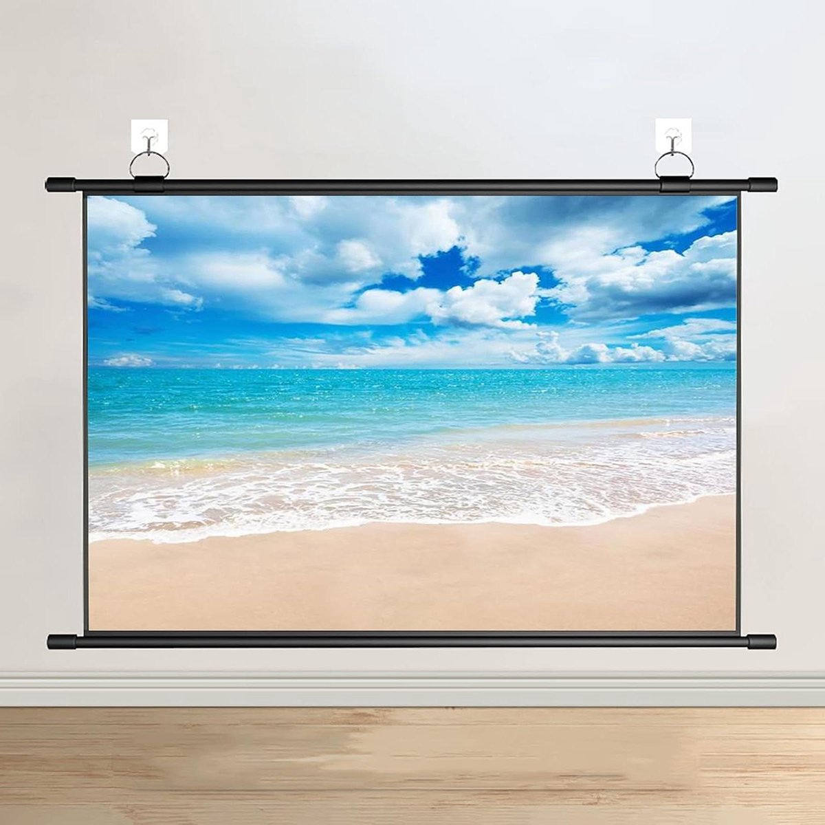 Projectiescherm - Filmscherm Beamer - Thuisbioscoop Kantoor - Draagbaar Opvouwbaar - 100 inch 4:3 - Wit