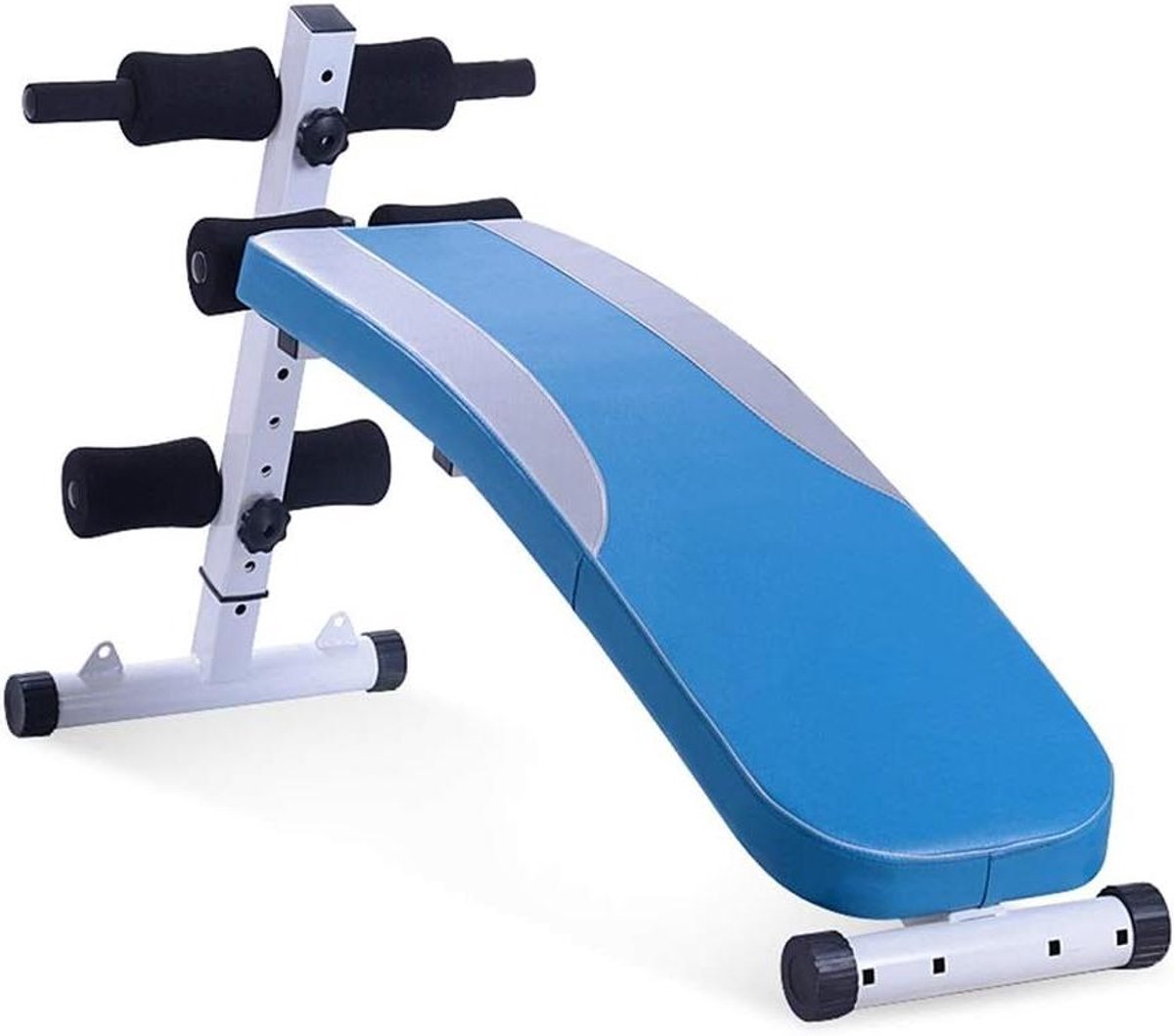 Verstelbare Trainingsbank - Fitness Bank Halterbank - Full Body Workout - Zwaar Uitgevoerd Frame - 142 cm Lengte - Zwart