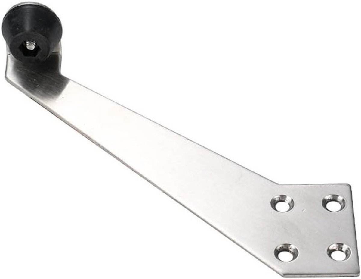 Roestvrijstalen Deurstopper - Deurbuffer Mute - Muren Beschermen - Behoudt 90° Opening - Rechts Openend - Zilver