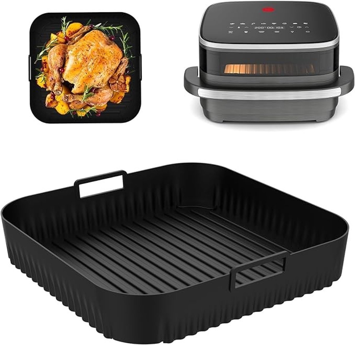 Siliconen bakvorm voor Airfryer, 27 cm, anti-aanbaklaag