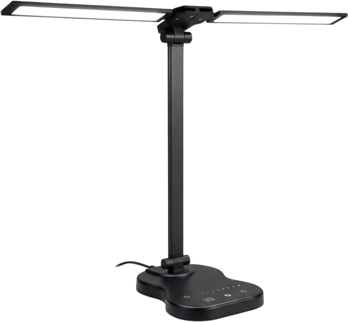KAD® Bureaulamp LED - LED Bureaulamp met Klem - Dimbaar - Flexibele Studielamp voor Bureau & Bed - Zwart - 38cm x 4cm x 12cm