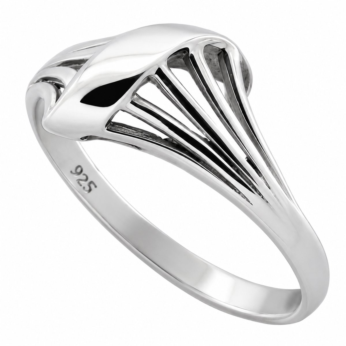 Damesring Zilver 925 – Opengewerkte Ring – Sterling Zilveren Ring voor Dames – Elegant Design