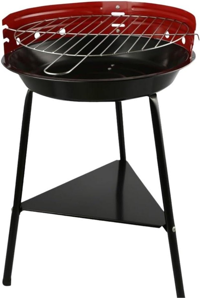 Houtskoolbarbecue - Draagbare Grill - Buiten Koken - Compact Ontwerp - 35 cm - Zwart