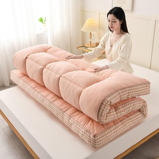 Japanse Futonmatras - Vloermatras Opvouwbaar - Logeerbed Creëren - Extra Dik Gewatteerd - Ware Grootte - Groen — afbeelding 2