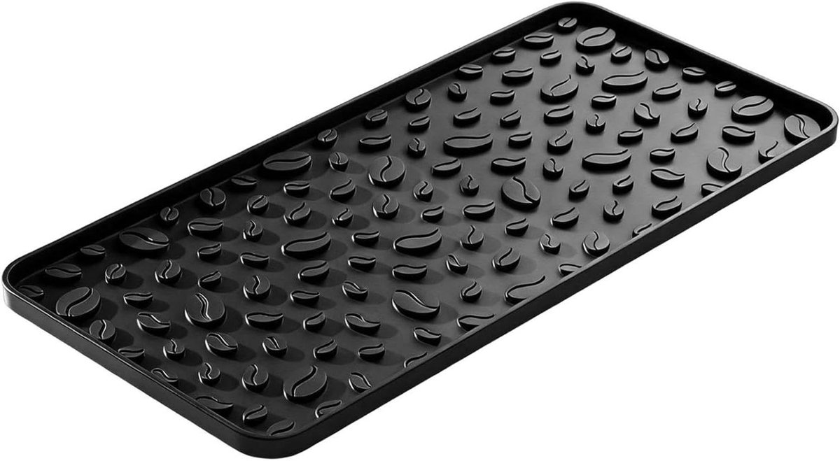 Tafelmat - Keukenmat - Servies Drogen - Antislip Onderkant - 40 x 20 cm - Zwart