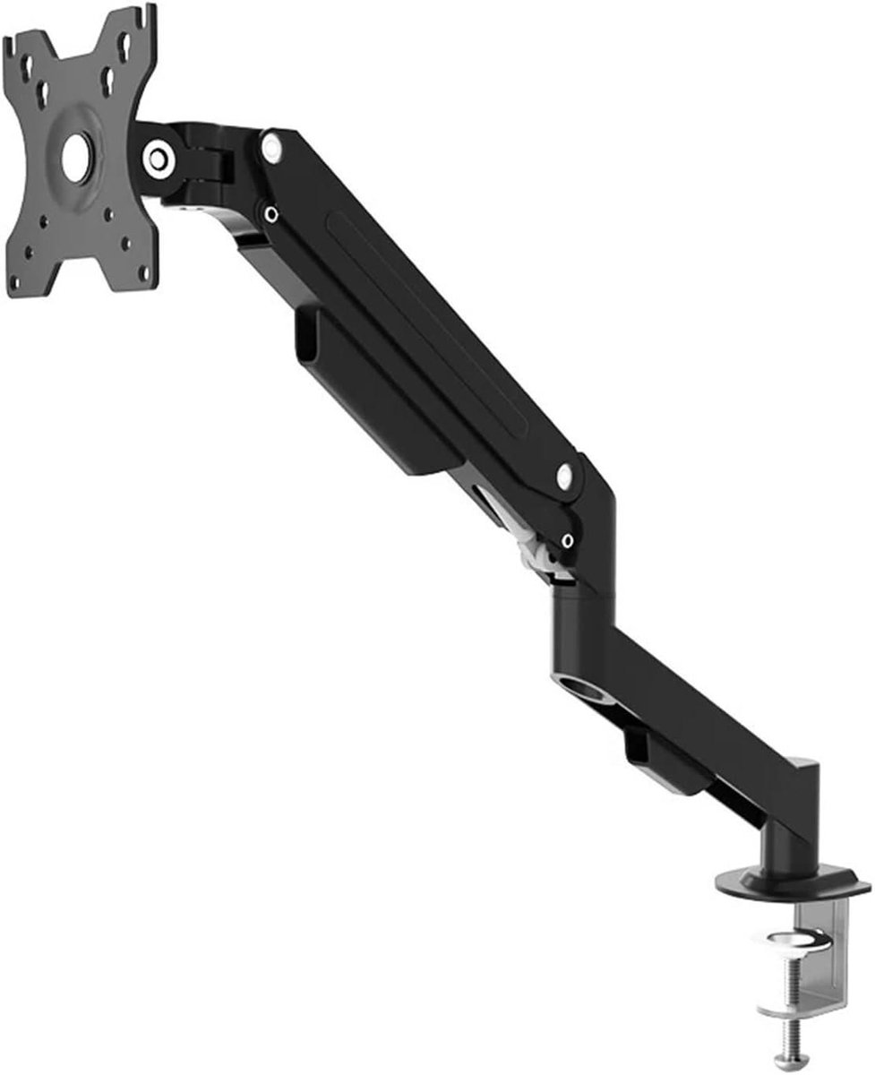 Monitorstandaard - Enkele arm - Ergonomisch werken - Gasveer verstelling - 14" - 34" - Zwart