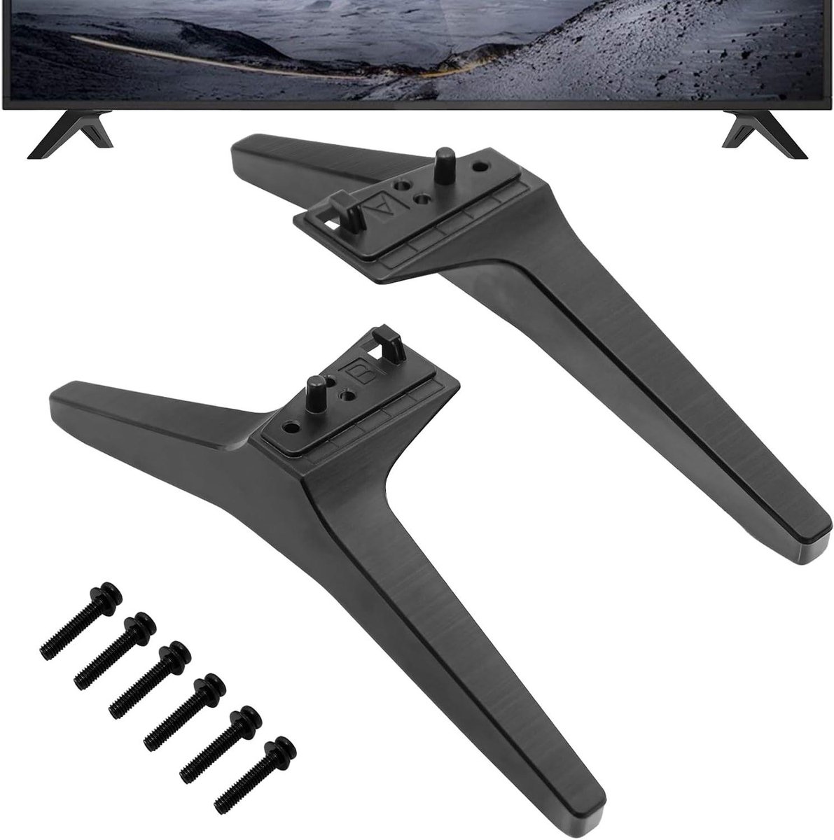 TV Stand Voeten - TV Voet Set - TV Stabiliseren - Geen Boren Nodig - 49-65 Inch - Zwart