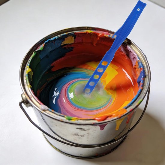 Roerstaafjes voor Verf - Mengstaven Plastic - Verf Mengen - Krasbestendig Ontwerp - 3 Stuks - Blauw — afbeelding 2