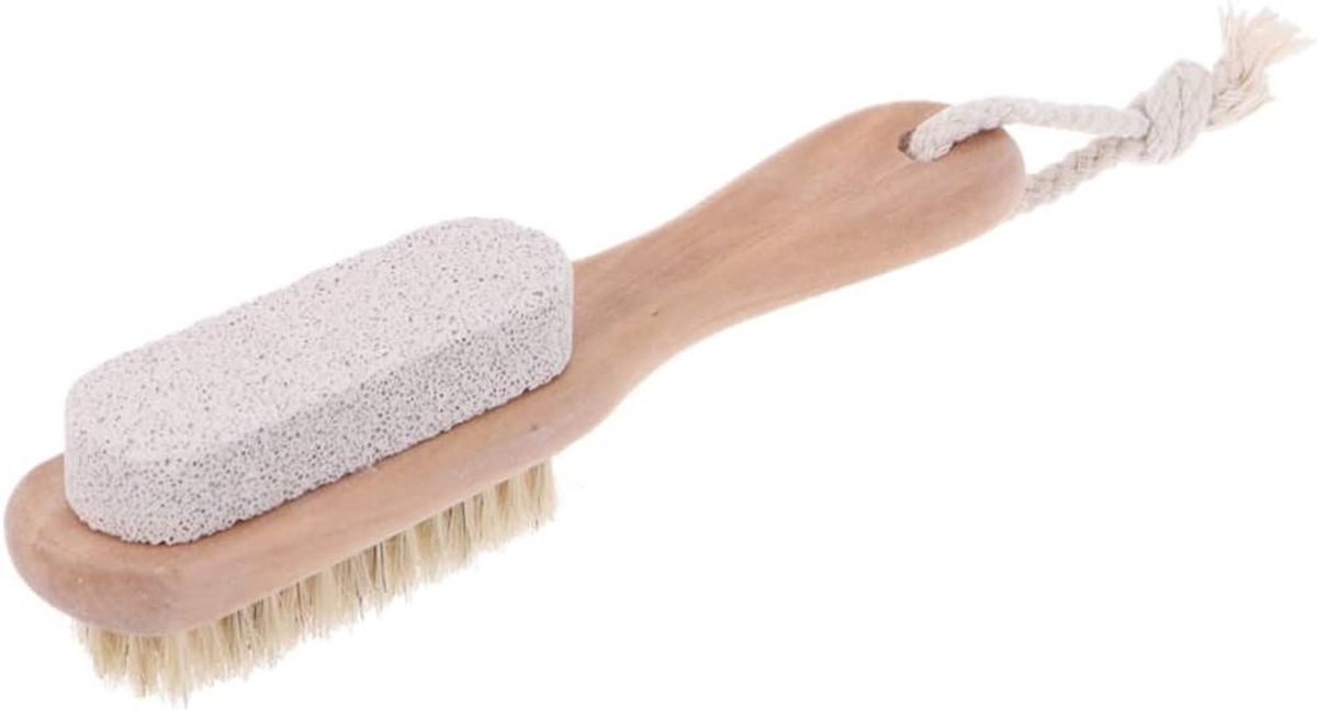 Puimsteen Voetschrobber - Voetvijl Pedicure - Huid Verwijderen - Dubbelzijdig Ontwerp - 18 x 4.5 cm - Natuurlijk