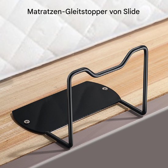 Matrashouder - Antislip steun - Stabiel slapen - Roestbestendig staal - 2 stuks - Zwart — afbeelding 5