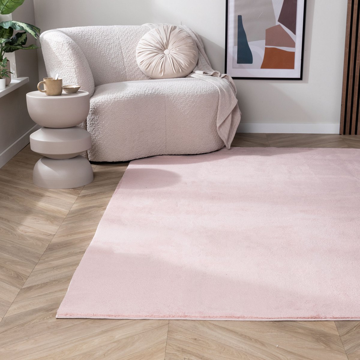 NATURL. Wasbaar vloerkleed - Vivid Roze - 120x170cm