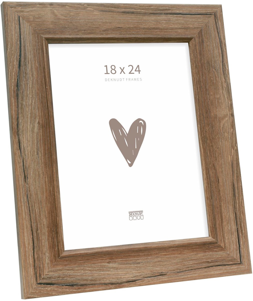 Deknudt Frames fotolijst S48SH4 - bruine houttint - breed - 18x24 cm donkerbruin,generfd