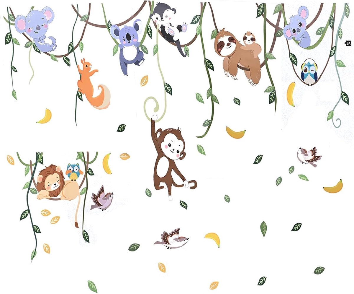Muurstickers voor kinderen, 150 x 130 cm, waterdicht, geschikt voor muren, ramen en meubels