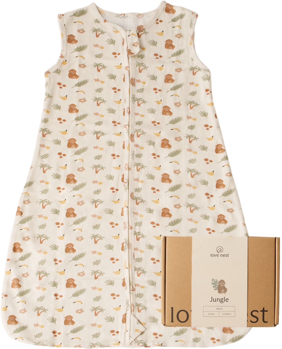Love Nest Slaapzak Baby Zomer - 1.0 TOG - 85cm - Baby Slaapzak Jungle - te combineren voor 4 seizoenen of winter