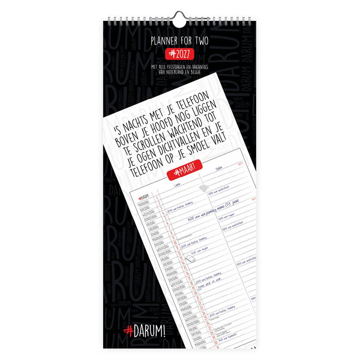 Darum Planner voor 2 Kalender 2027