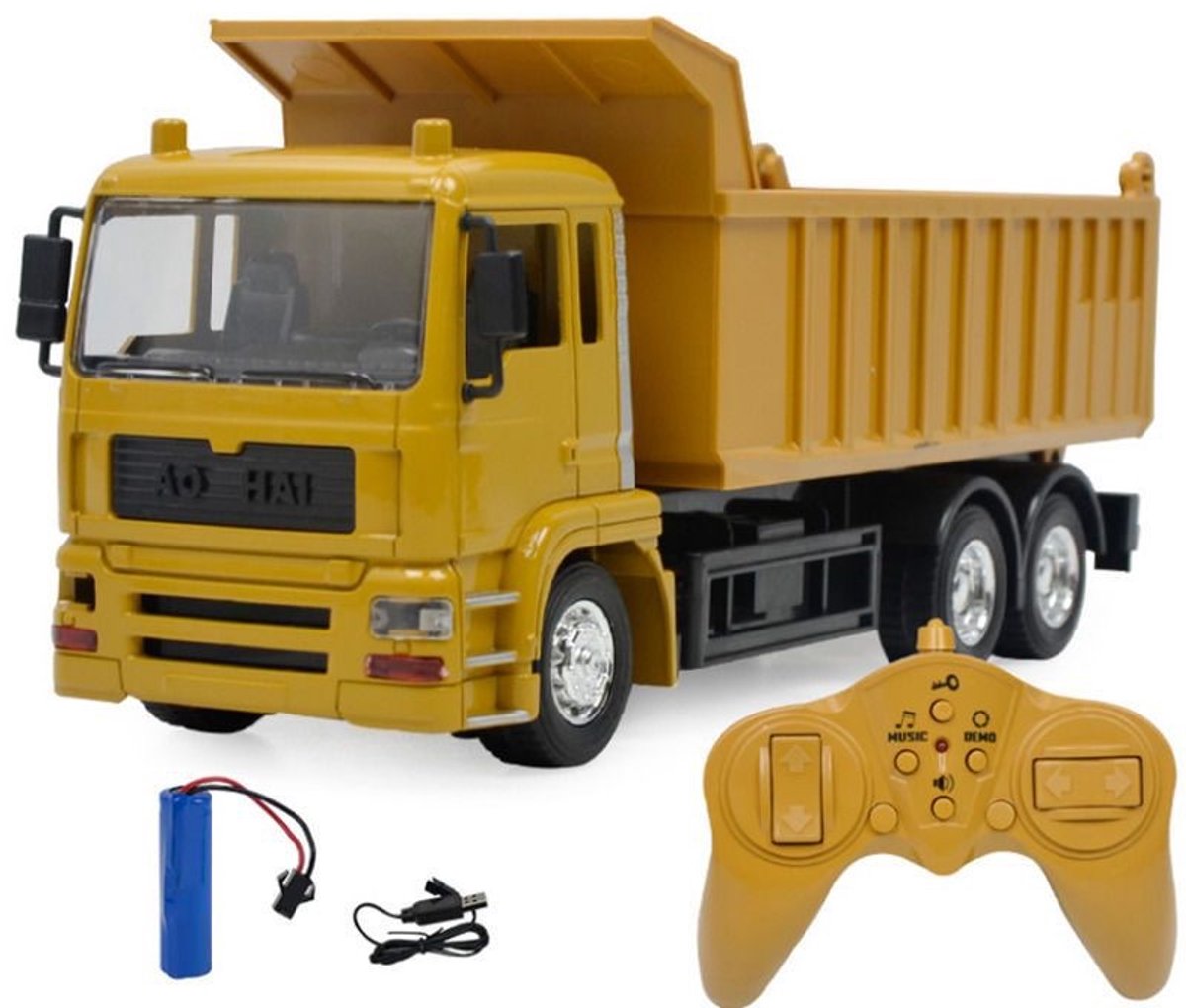 Bestuurbare Auto Speelgoed - RC Auto 2.4GHz - Werkvoertuigen - Met Vering & USB Oplaadbaar - Robuust ABS - Outdoor Speelgoed Auto's voor Jongens en Meisjes vanaf 3 Jaar