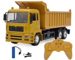 TEKROA® Speelgoed Truck - RC Auto 2.4GHz - Werkvoertuigen - Met Vering & USB Oplaadbaar - Robuust ABS - Outdoor Speelgoed Auto's voor Jongens en Meisjes vanaf 3 Jaar