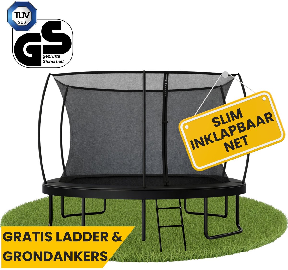 Zero Gravity trampoline 305x213cm rechthoekige