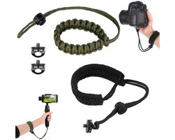 Namajunas – Polsbandjes – 2 Verstelbare Camera Polsbanden met 1/4″-20 Schroeven – Nylon camera handriem voor DJI Osmo Pocket 3, Insta360 X5 X4 X3, selfiestick, GoPro, Nikon, Canon, Sony, DSLR-camera’s, smartphone-gimbalstabilisator – Accessoires