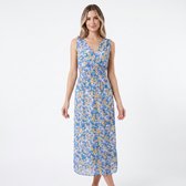Dames Lange Zomerjurk / Strandjurk 808 One size S-XL blauw