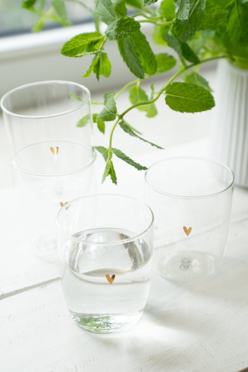 Zusss Cadeauset - Drinkglazen Transparant - Verjaardag - Cadeau Wit