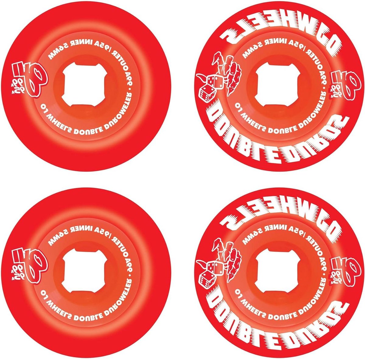 Skateboard Wielen Wielenset Skateboard Ruw Terrein Dubbele Durometer 56mm