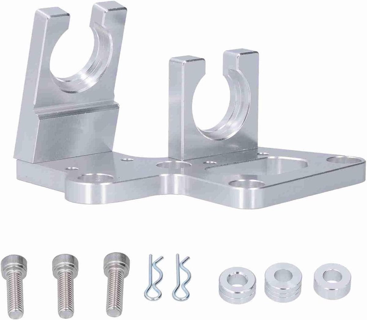 Schakel Kabelhouder - Transmissie Ondersteuning - Motoronderhoud - Aluminium Constructie - 12 cm - Zilver