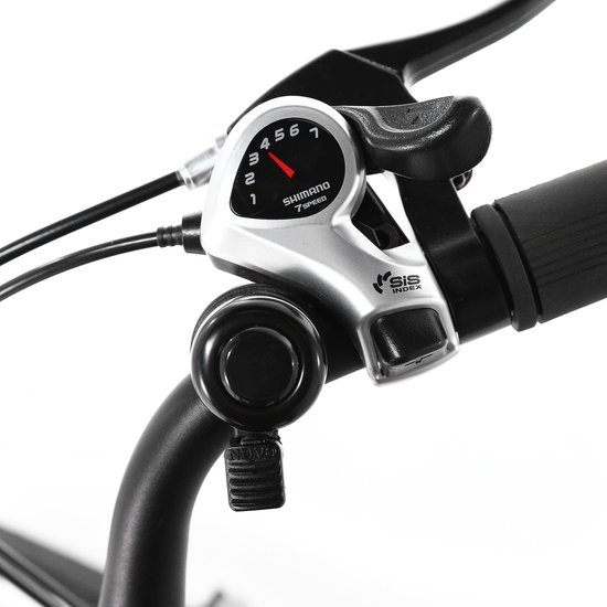 ORYXEARTH Elektrische Fiets - 36V 10Ah Batterij - 250W Motor - Glanzend Grijs –27,5" Wielen - LCD Display - Mechanische Schijfremmen - Shimano 7 Versnellingen - Aluminium Frame - E-Bike voor Werk, School, Parkritten en Vrije Tijd — afbeelding 4