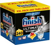 XXL Pack van 240 Finish vaatwastabletten, met citroen- en rode balletjes, voor glanzende vaat.