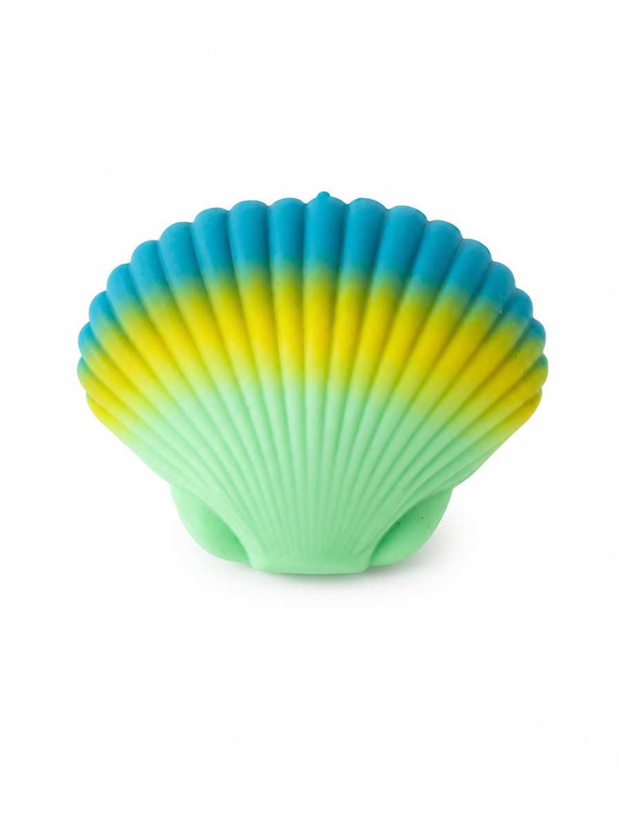 Squishy Schelp – Stressbal Antistress Speelgoed – Zacht Knijp Speeltje – Groen/Blauw – Voor Kinderen & Volwassenen