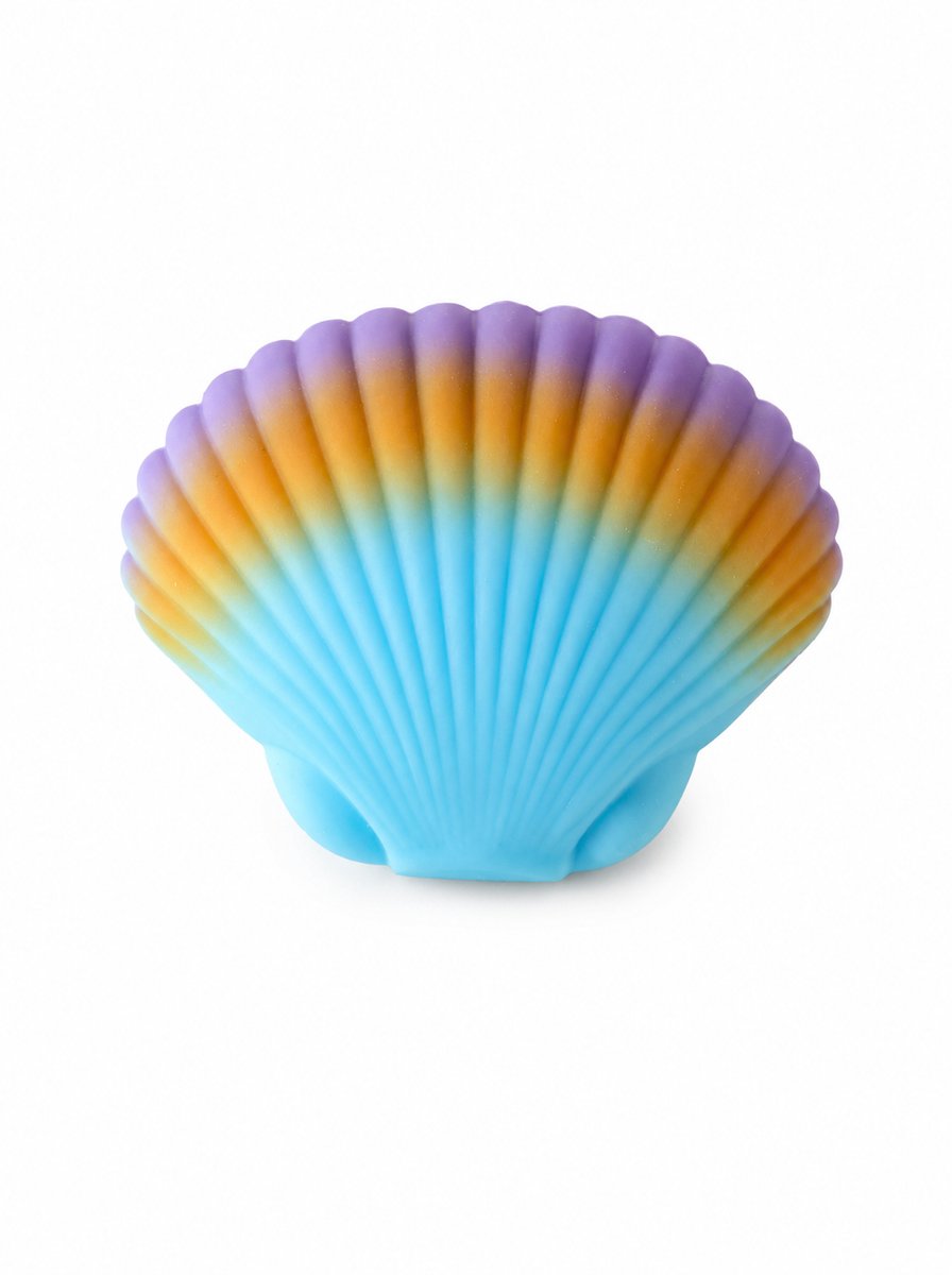 Squishy Schelp – Stressbal Antistress Speelgoed – Zacht Knijp Speeltje – Blauw/Paars – Voor Kinderen & Volwassenen