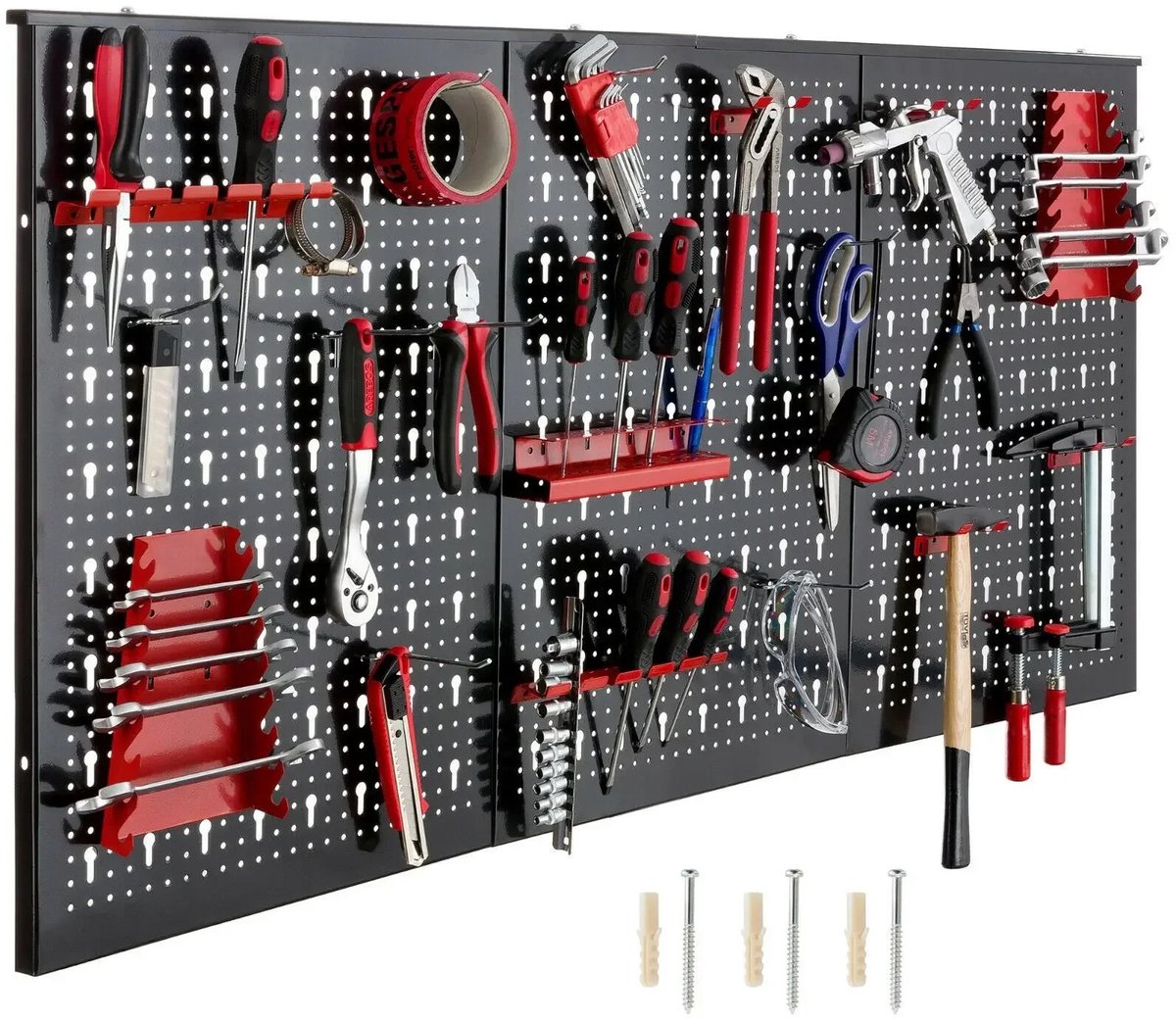 Sello! gereedschapswand – gereedschap ophangsysteem – gereedschapsorganizer – haken – beugels – 117 x 55 x 2 cm