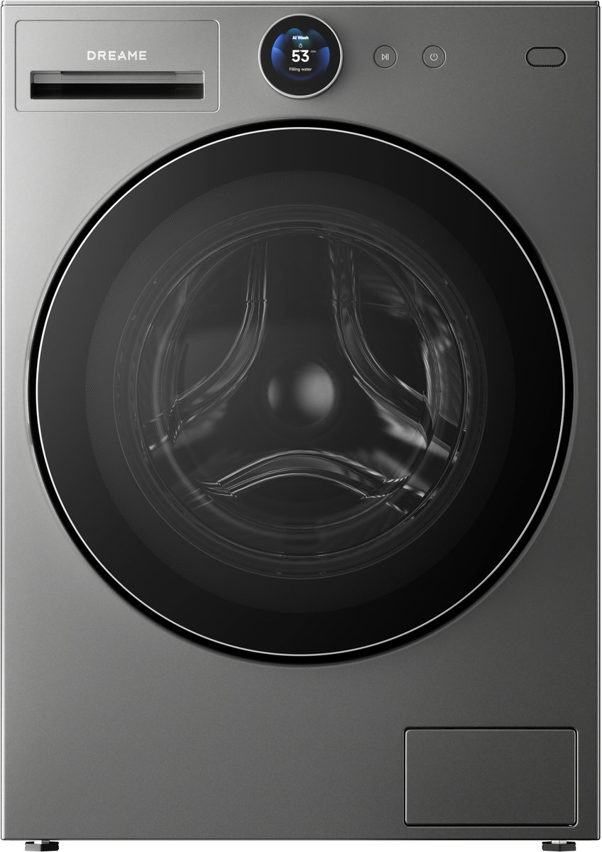 Dreame Wasmachine L9 11kg - AI Inverter - AI-gestuurde wasbeurt - Energieklasse A -1400 RPM - Anti-kreuk & anti-geur - Schuimwas - Allergie-zorg - Slimme dosering - Stoomsterilisatie