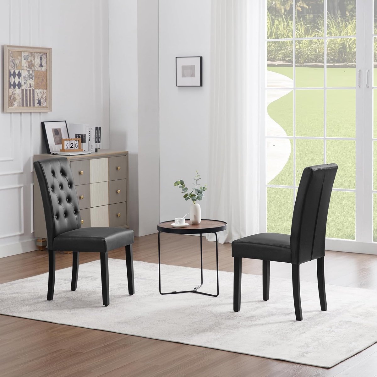 Eetkamerstoelen Set van 4 – Kunstleder – Ergonomisch – 43x44x99 cm – Industrohome