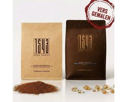 Turkse Koffie Voordeelset 2x 200g – 1543 Kadim Traditionele Turkse Koffie en Turkse Koffie met Mastiek Bundel