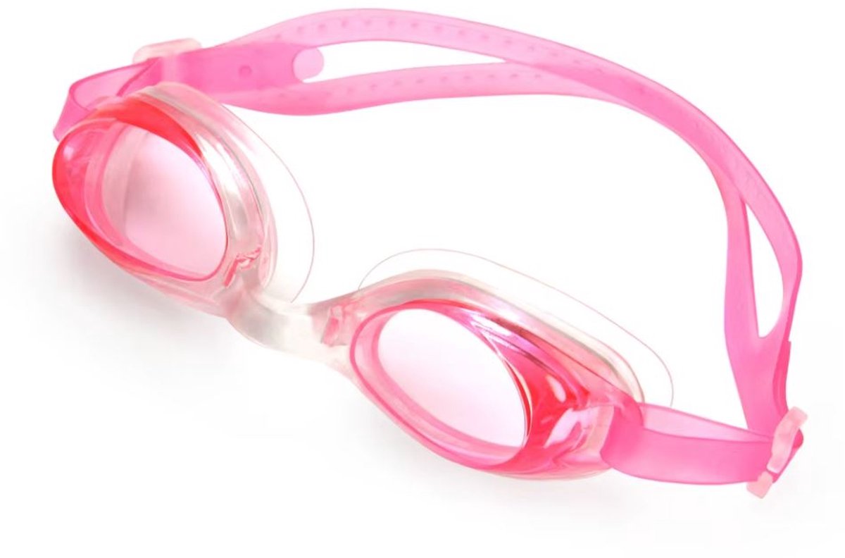 Duikbril - Zwembril kinderen - Duikbrilletje - Swim goggles - Roze glazen - Met opbergdoosje - Zwemmen / snorkelen - Anti lek pasvorm - 1 stuk - Jonyx