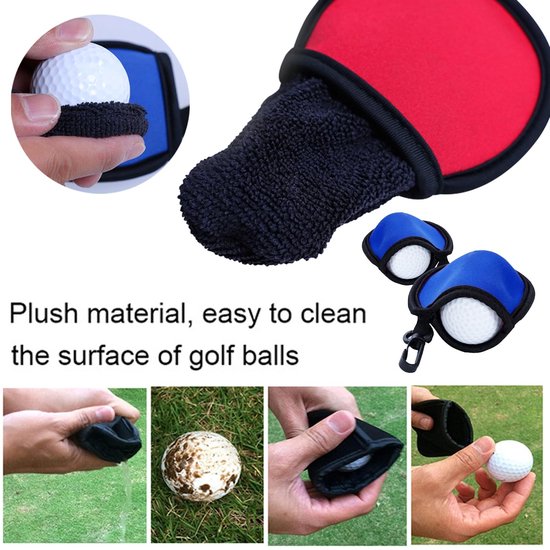 Dailygoody - Golfbal Cleaner Pouch - Waszak voor Golfballen - Waterdichte Tas - Zwart - Ideaal voor Golfliefhebbers - Geschikt voor Golfkarren en Golf... van Merkloos — afbeelding 4