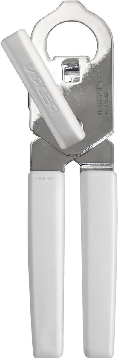 Handmatige Blikopener - Flesopener Keukengadget - Keuken Gemak - Gehard Snijblad - 24.5 cm - Wit