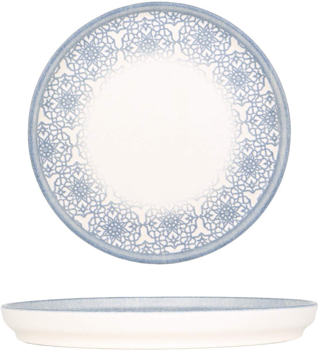 Kütahya Porselen Dessertbord - Casa Blue - Porselein - 19 cm - set van 6