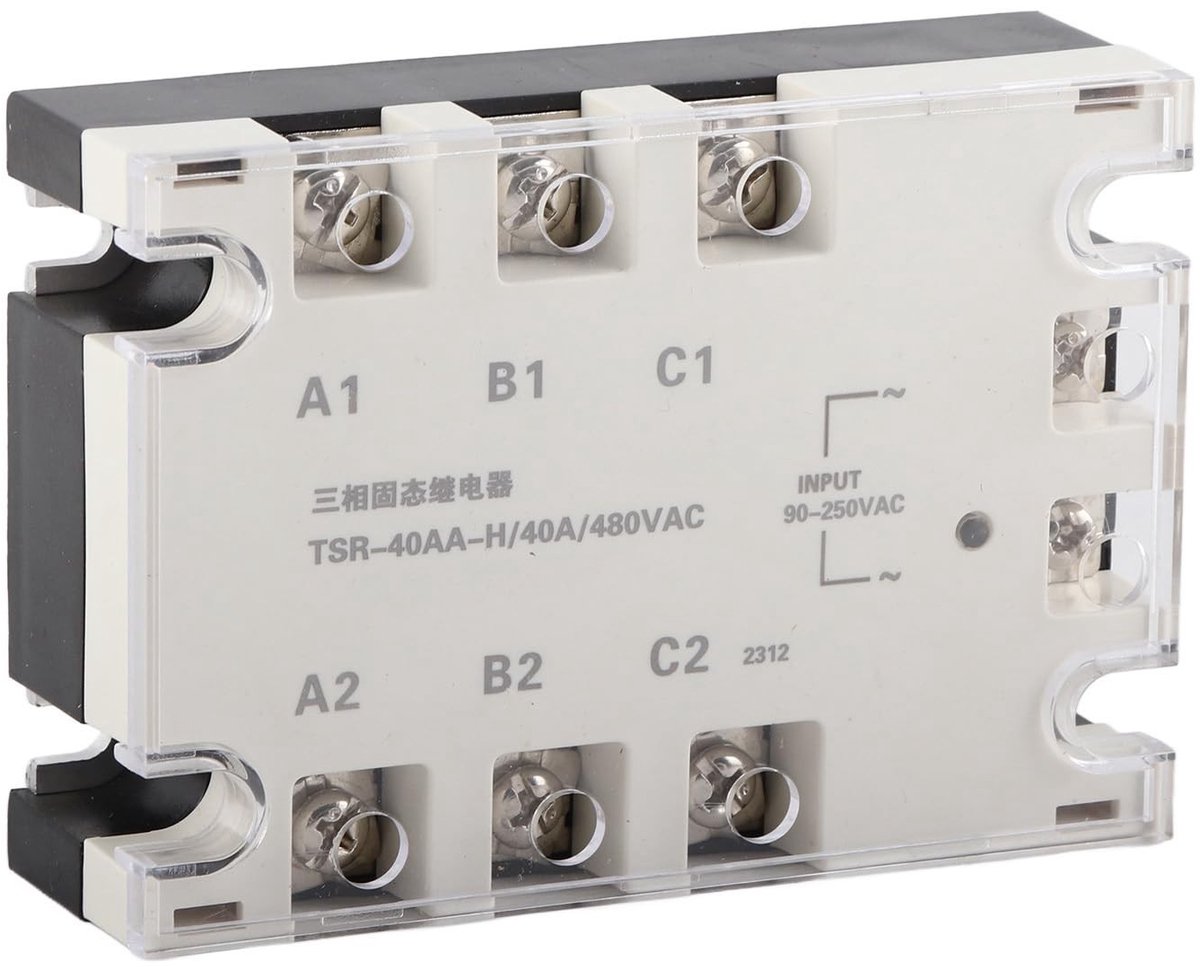 Allecto - Solid State Relay - 3 Fasen - 250V AC Last - 24V-480V AC Ingang - Hoogwaardige Kwaliteit - Voor Machines