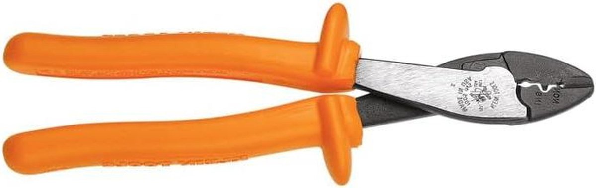 Geïsoleerd Krimpgereedschap - Draadknipper - Elektra aanleggen - Taps toelopende neus - 10-22 AWG - Oranje