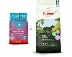 Husse Optimal Light - Hondenvoer Droog, Hondenbrokken, Droogvoer, Hondenvoeding - 100% Natuurlijk - 7 kg