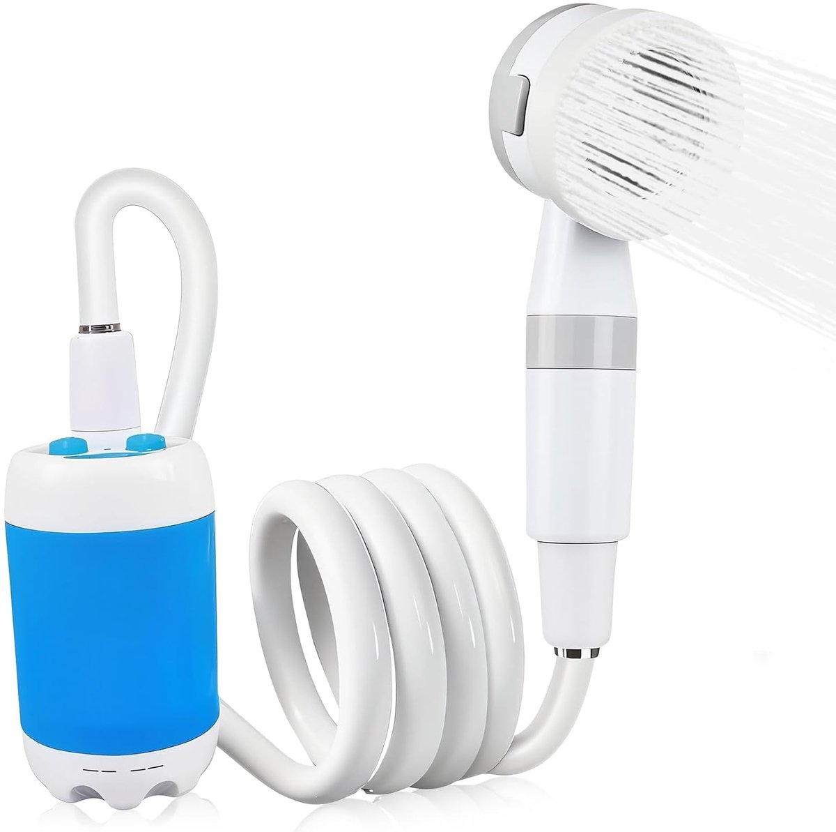 Camping Douche - 2 Waterstraalmodi - Draagbare Kampeer Douche - Oplaadbare Douche - Buitendouche - Mobiele Douche - Outdoor Douchepomp - Buitendouche - Tuindouche - Mobiele Douche - Voor Kamperen, Wandelen, Campers & Het Wassen van Huisdieren