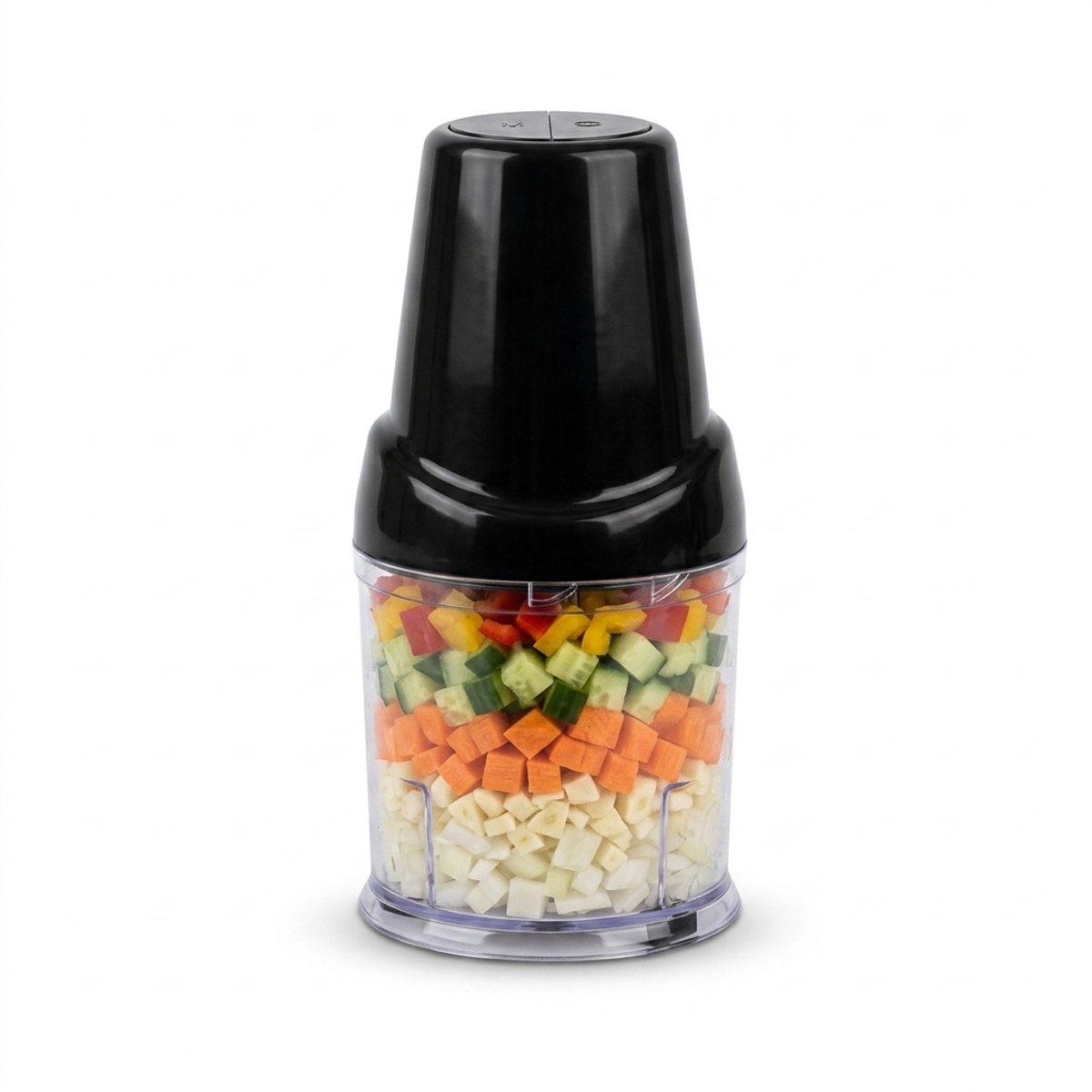 KAD® Elektrische Hakmolen - Multi-Chopper voor Groenten & Kruiden - Food Processor - Zwart - 13cm x 25cm x 13cm