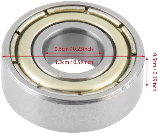 Allecto - Kogellagers 6x15x5mm - Duurzaam en Betrouwbaar - RVS - 10 Stuks - Hoge kwaliteit kogellagers - Geschikt voor diverse toepassingen - Compa... van Merkloos — afbeelding 2